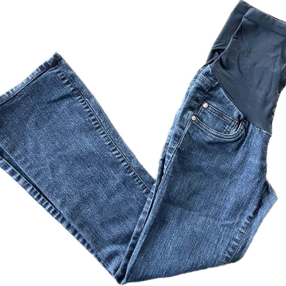 Indigo Blue Maternity Bootcut Jeans Petite XS